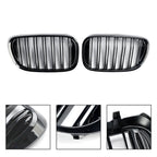 07.2015-01.2019 BMW 7 Series G11 Long-Wheel Base Pre-Facelift Black 2 Slat Front Kidney Grill Grille