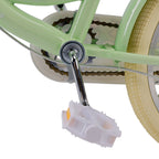 18 Inch Girls Bicycle with Training Wheels, Carrier Rack and Storage Basket in Green