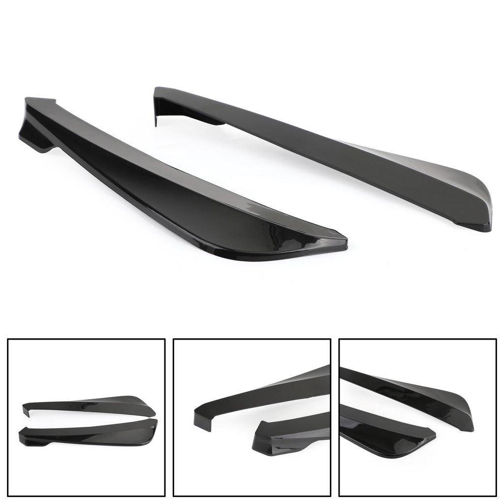 19" Gloss Black Universal Rear Bumper Splitter Diffuser Fin Canard Spoiler Lip Valence Generic