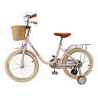 18 Inch Children's Bike with Basket Suitable for Ages 7-9 Boys and Girls