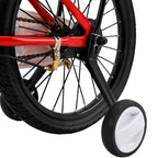 18 Inch Children's Bike Red with Stabilizer Wheels and Luggage Rack for Boys and Girls