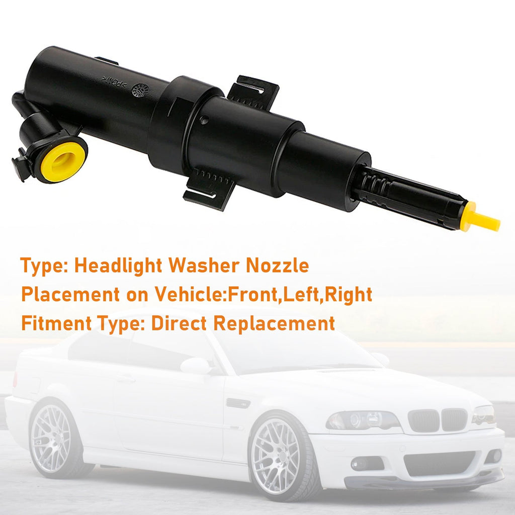 Front Left Headlight Spray Washer Nozzle for BMW 3-Series E46 1997-2005 61678362823