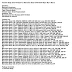 008/01-2011/02 Mercedes-Benz SLK 2R171 350 Throttle Body A2731410325