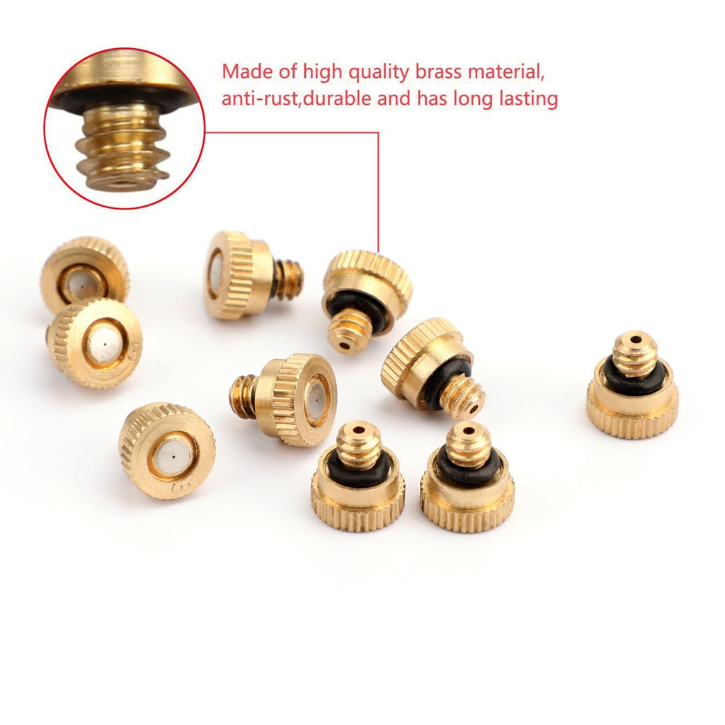 0.012" Brass Cooling System Mist Nozzles Water Sprayer 20/50 Pack
