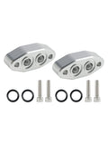 2 Pack LS1 LS2 LS3 LSX Oil Cooler Sandwich Plate -6AN ORB Inlet Outlet Adapter