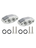 2 Pack LS1 LS2 LS3 LSX Oil Cooler Sandwich Plate -6AN ORB Inlet Outlet Adapter