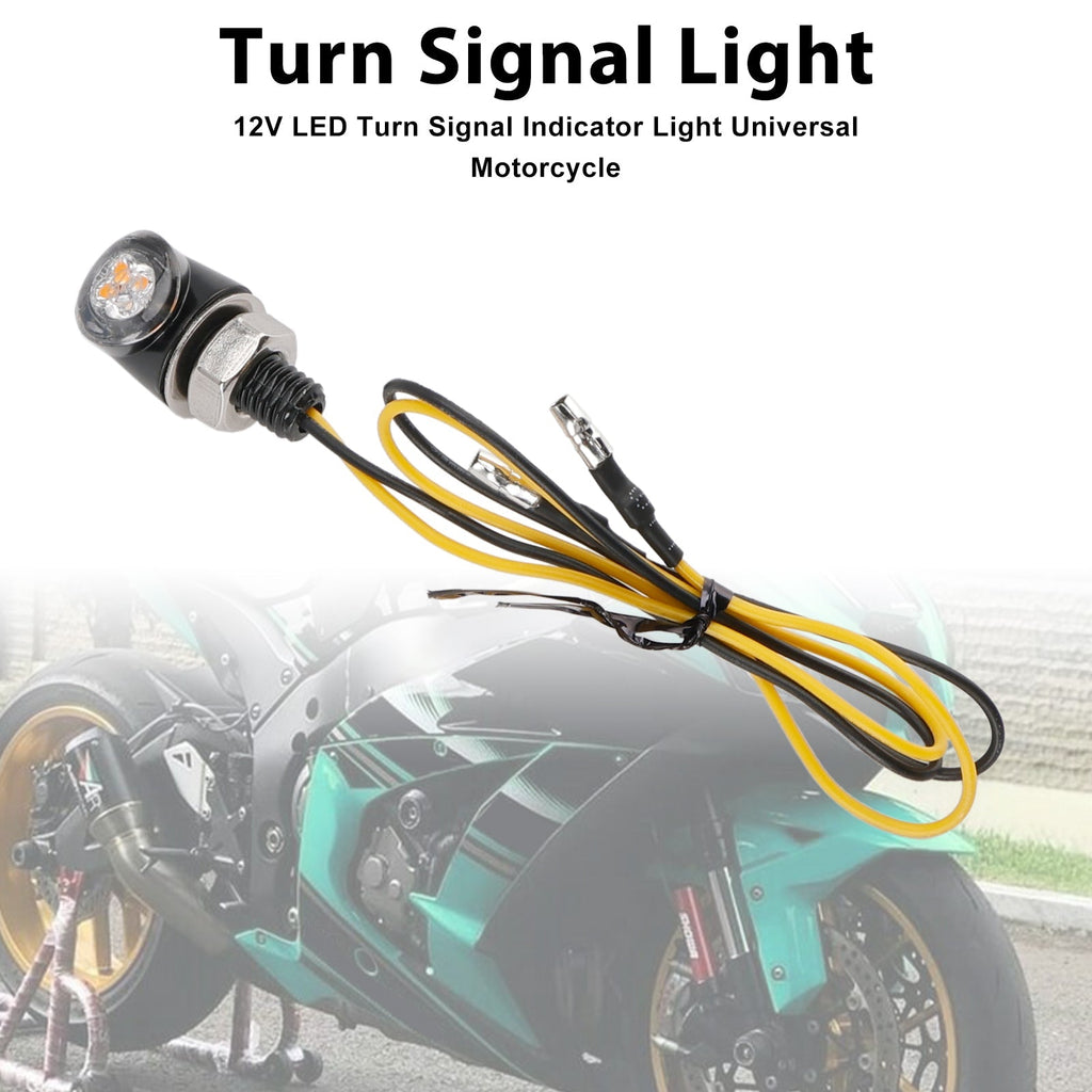 12V Universal Honda Motorcycle 8mm LED Turn Signal Light Indicator