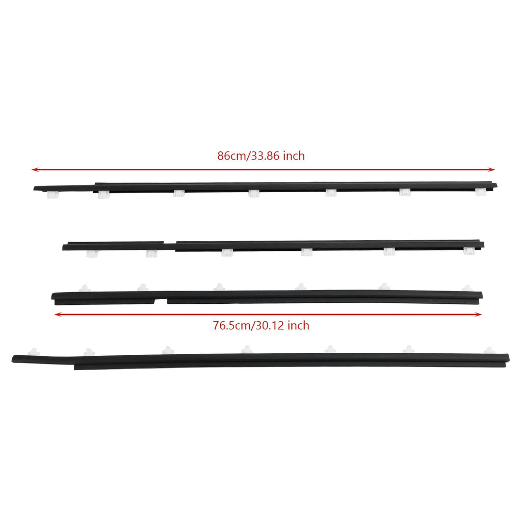 Toyota FJ80 FZJ80 HZJ80 Land Cruiser 1990-1998 4-Piece Door Outer Weatherstrip Belt Seal