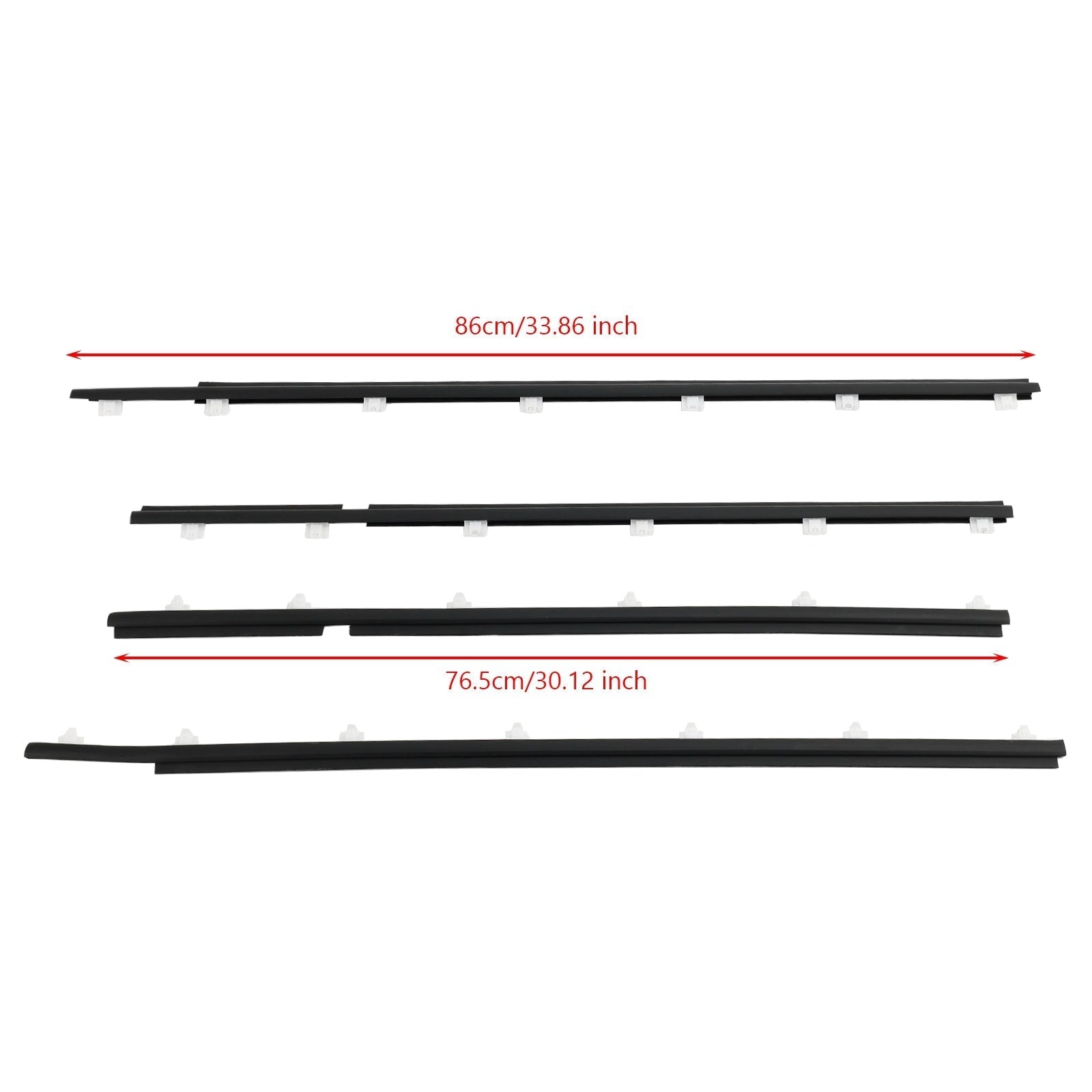 Toyota FJ80 FZJ80 HZJ80 Land Cruiser 1990-1998 4-Piece Door Outer Weatherstrip Belt Seal
