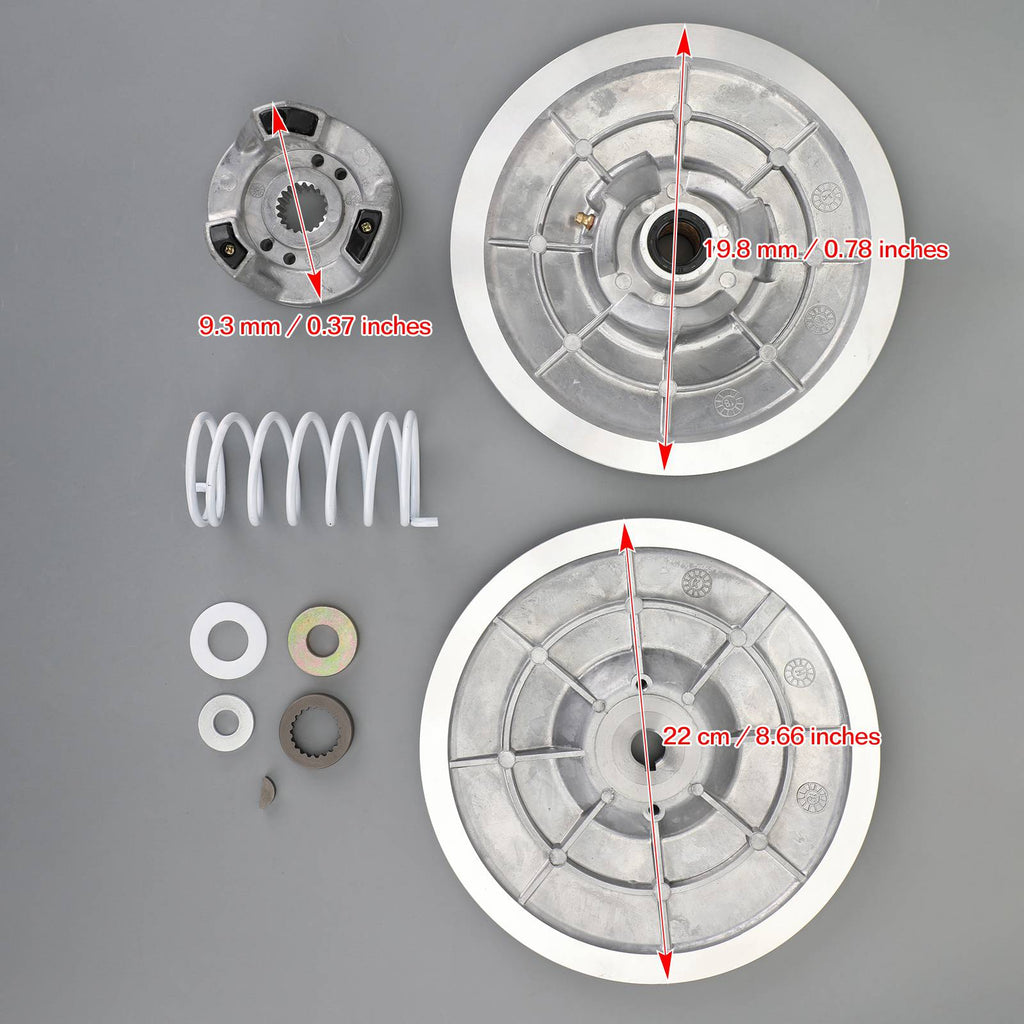 Secondary Driven Clutch Assembly for 1985-2007 Yamaha G Series 4 Stroke Golf Carts G2 G9 G14 G16 G20 G22