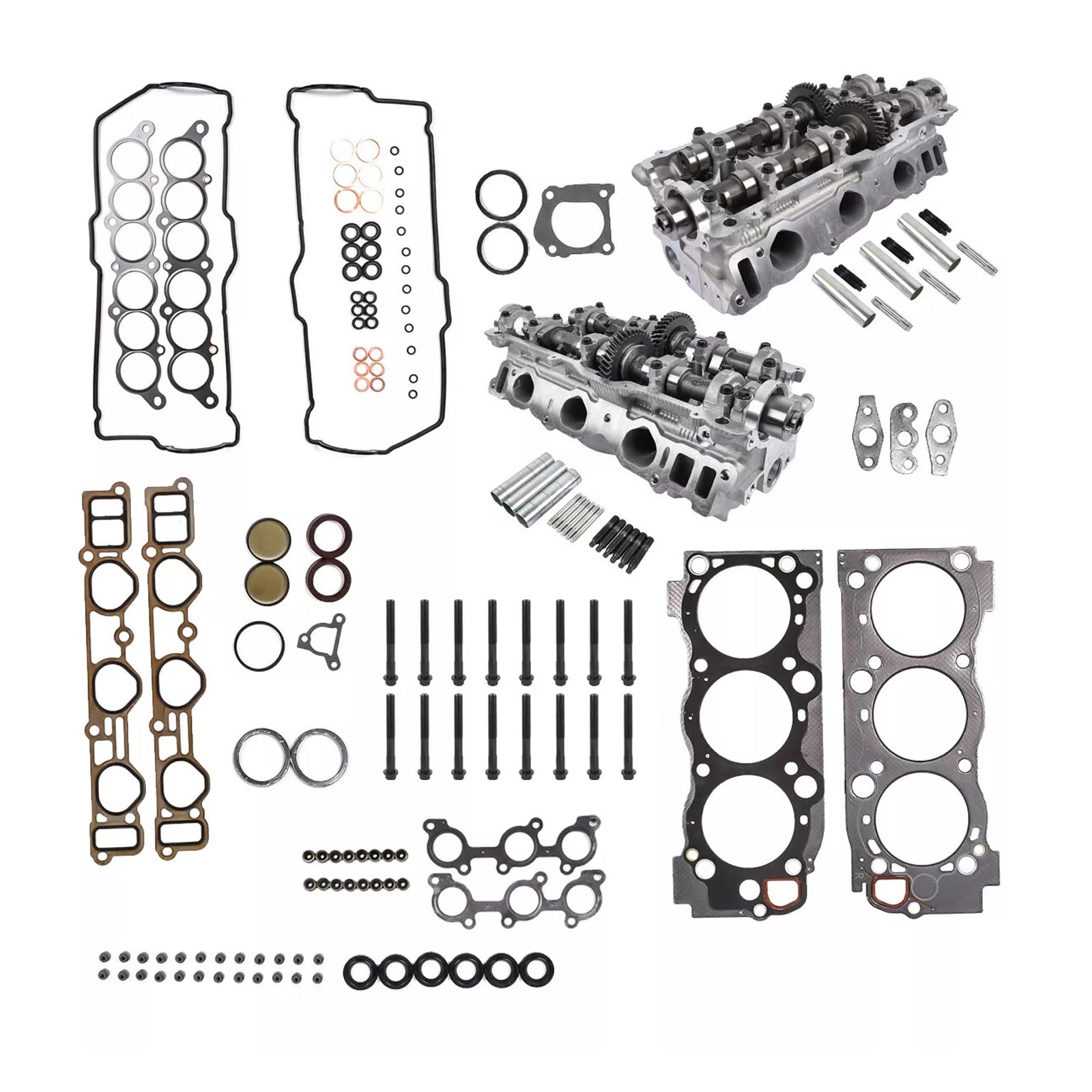 2000-2004 Toyota Tundra 3.4L Complete Cylinder Head Set Including Gaskets and Hardware 11101-69136