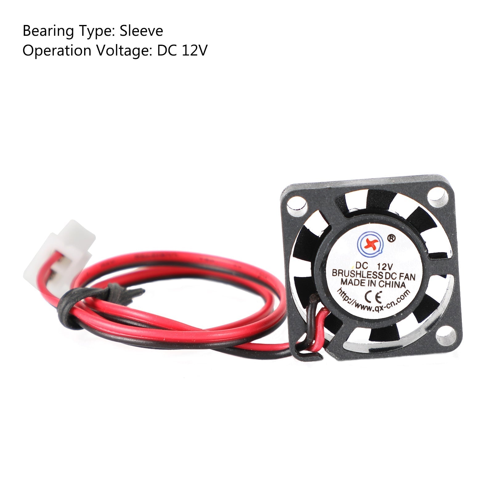 12V Brushless Cooling Blower Fan 2006 2-Pin 20x20x6mm 0.06A DC Motor