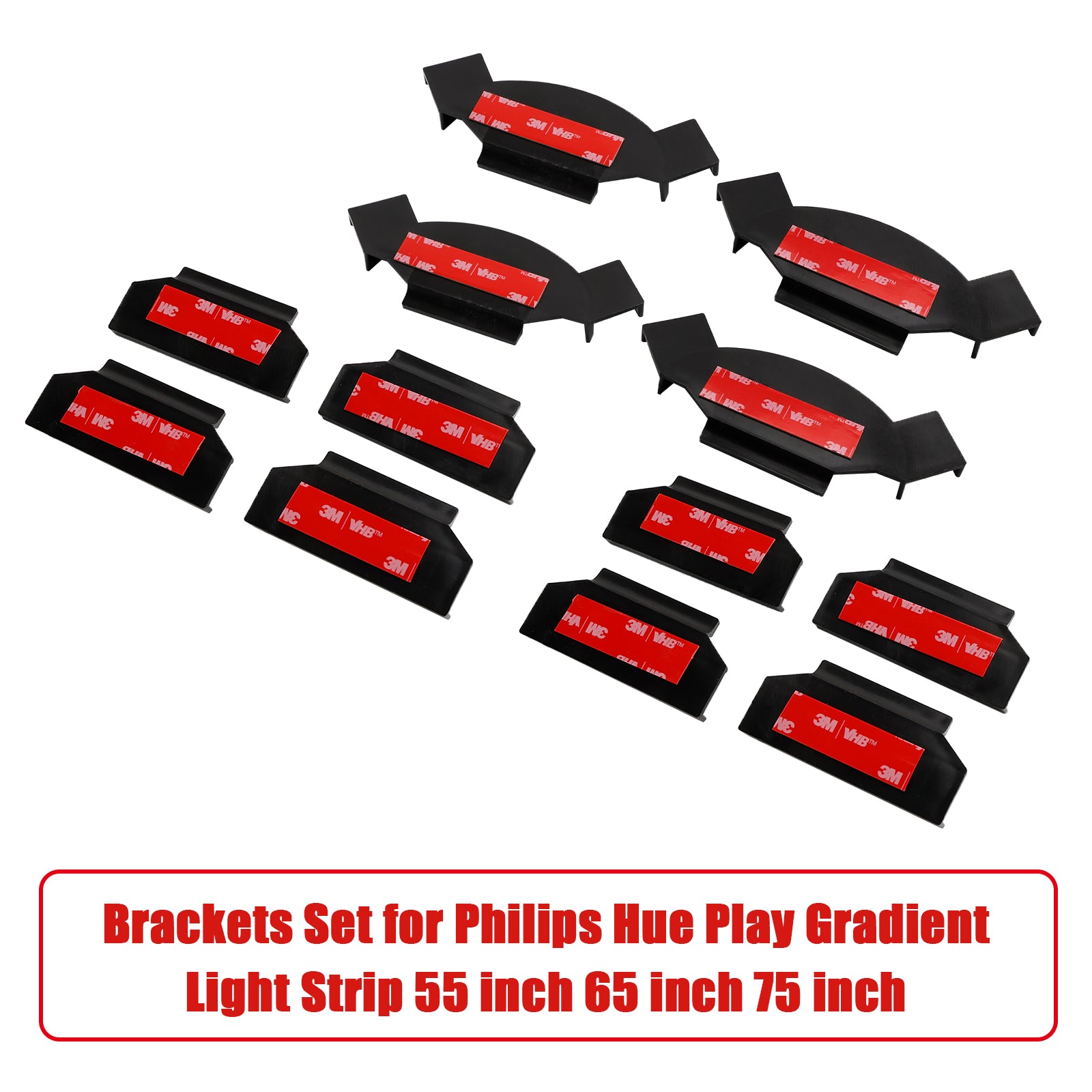 Philips Hue Play Gradient 55/65/75 Inch Light Strip Bracket Set - 2 Piece Mount Hardware