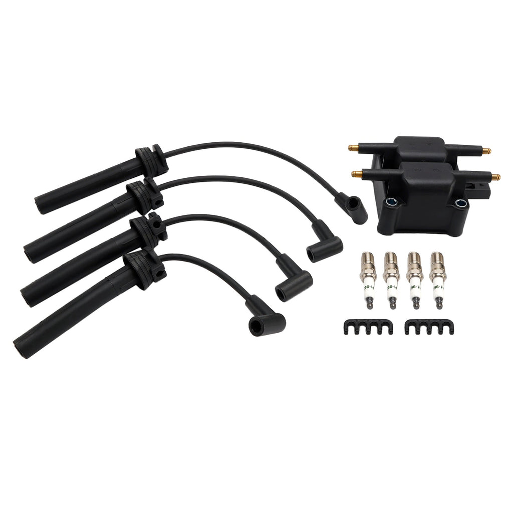2002-2005 JEEP LIBERTY Ignition Coil Pack Spark Plug Wire Set UF189 UF403 UF410