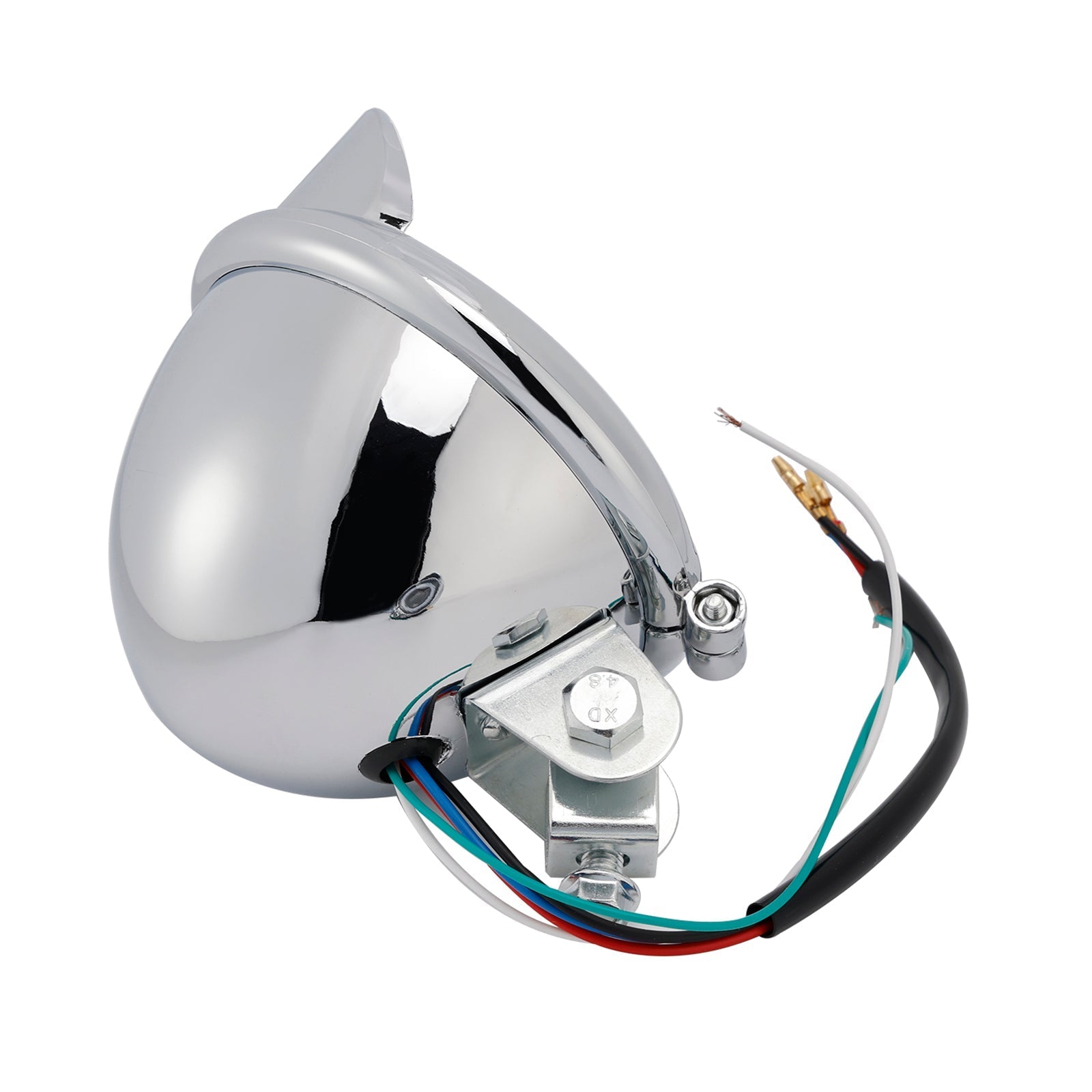 Chrome Universal 22 Motorcycle Headlight Spotlight Lamp with Color Switch Fits