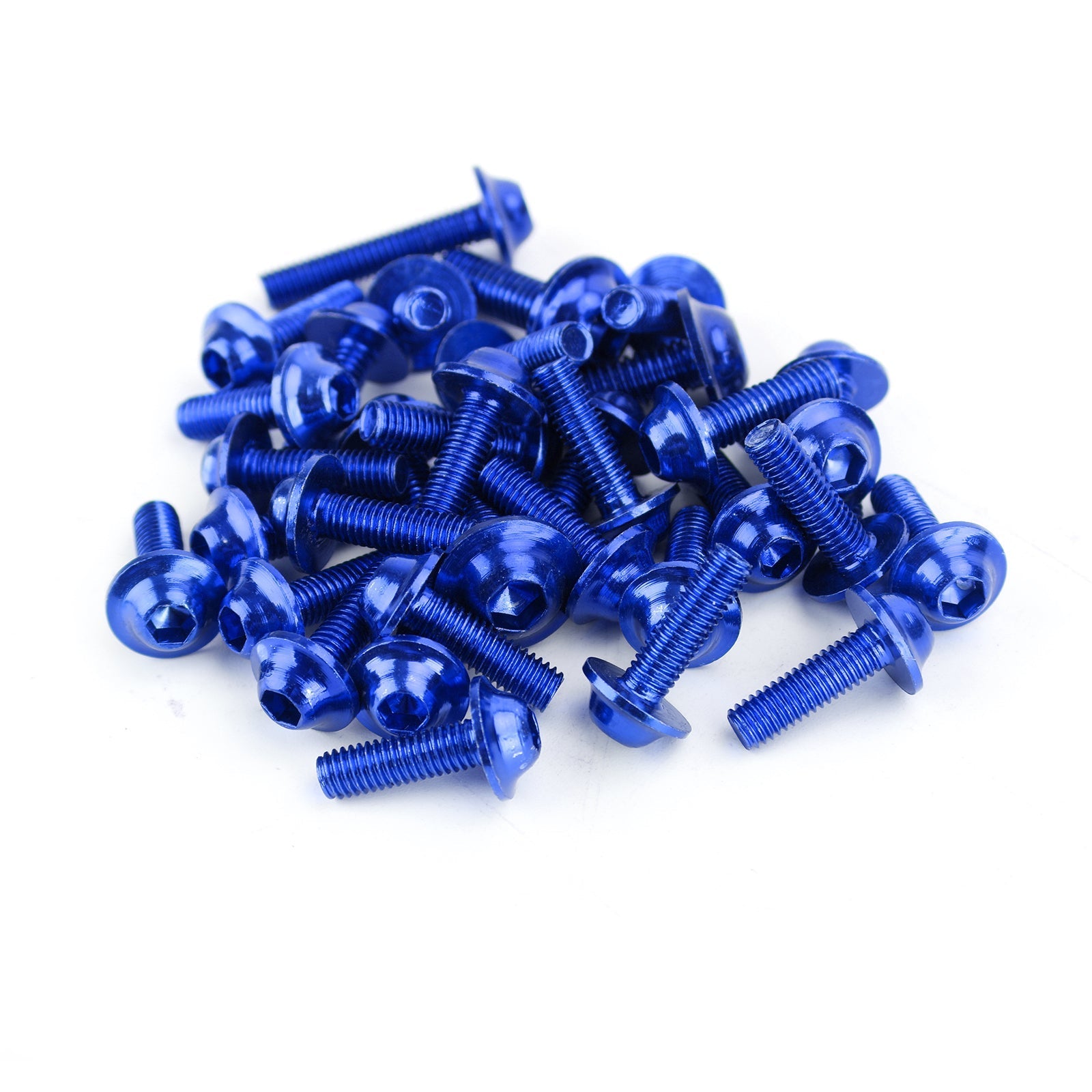 158 Piece Blue Motorcycle Windscreen Fairing Screw Clip Fastener Kit Universal
