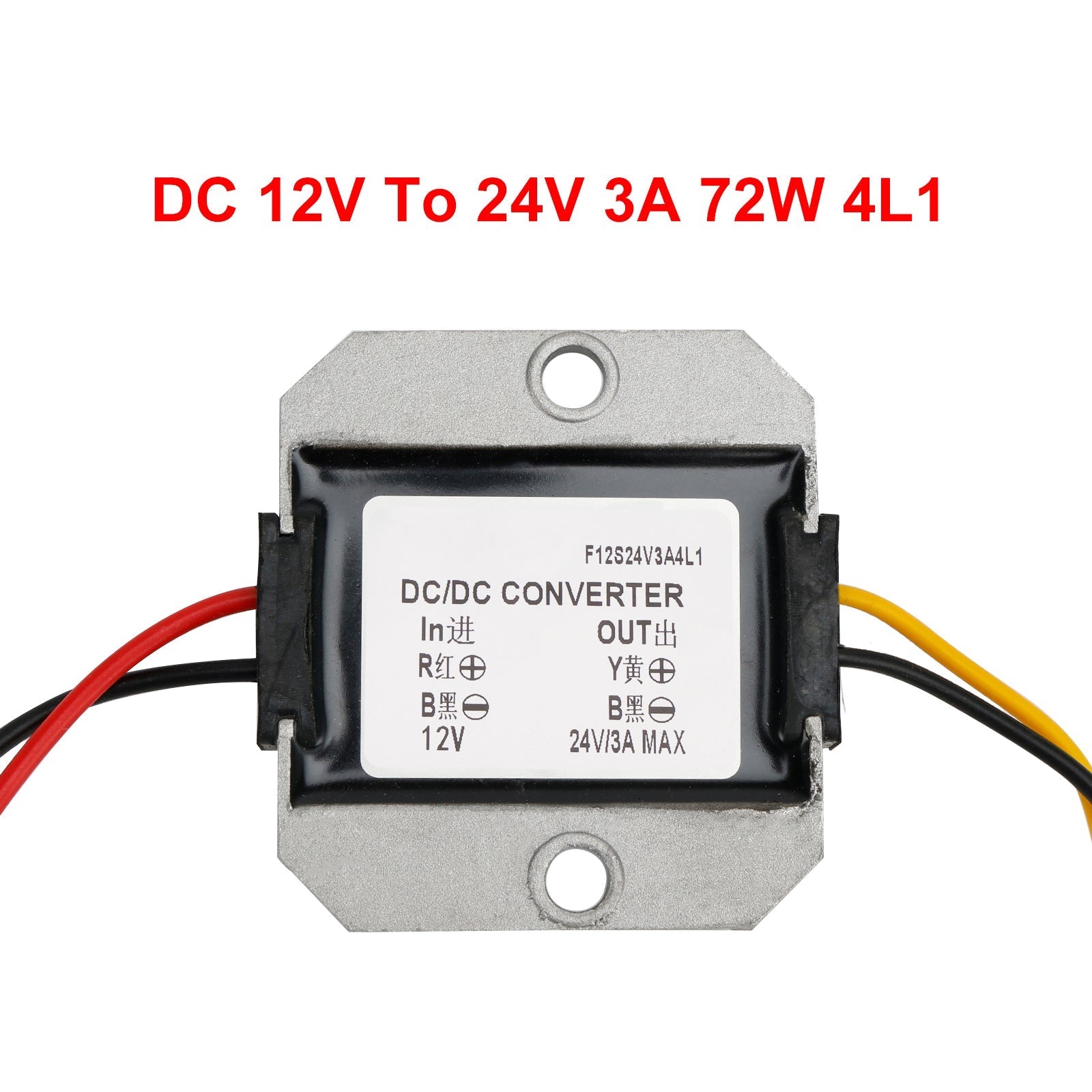 12V 24V 3 Amp DC-DC Voltage Regulator Step Up Power Converter 72 Watts