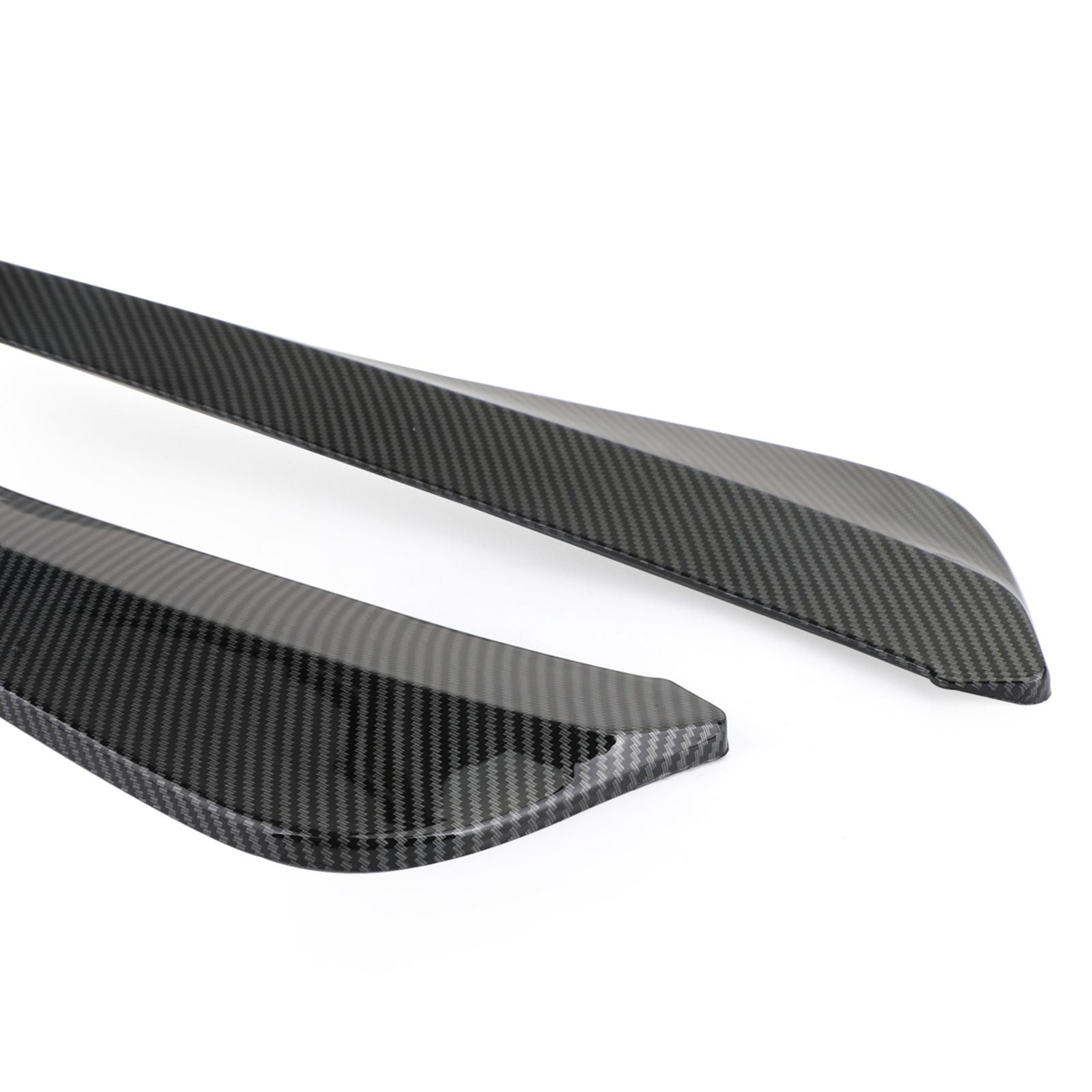 19 Inch Generic Rear Bumper Spoiler Diffuser Canard Splitter Valence Lip Carbon Fiber Finish