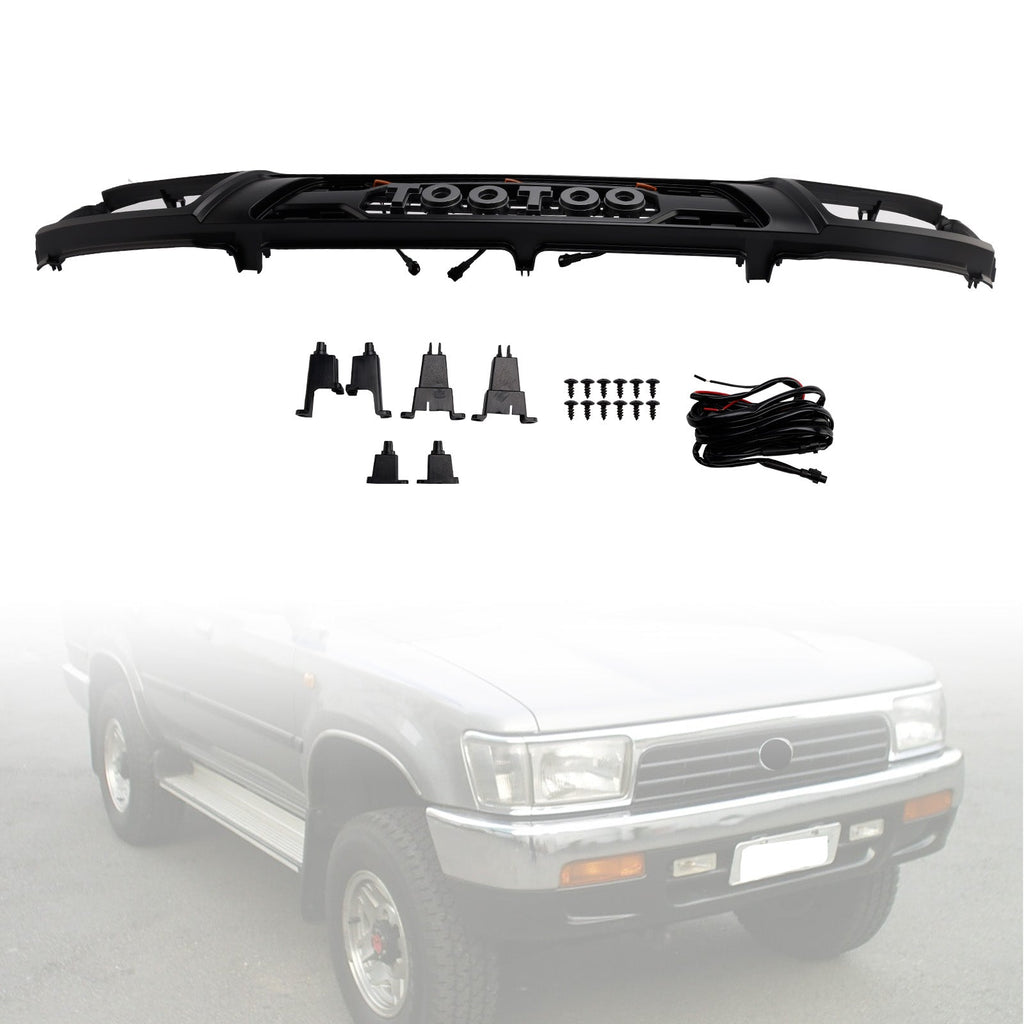 Led Front Grille Bumper for 1992 1993 1994 1995 Toyota 4Runner Matte Black