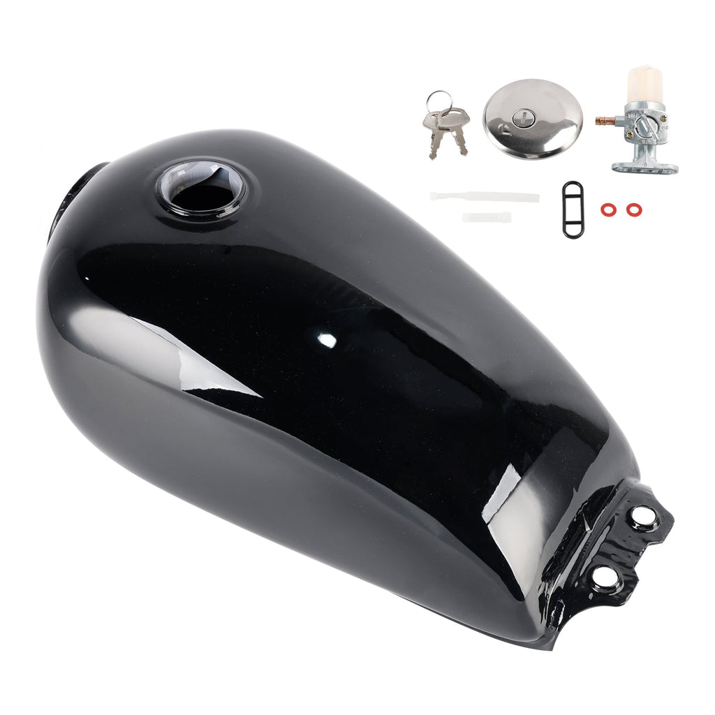Glossy Black Fuel Tank for 1994-1999 Suzuki GN 125 NF41A 4-Stroke Classic Retro