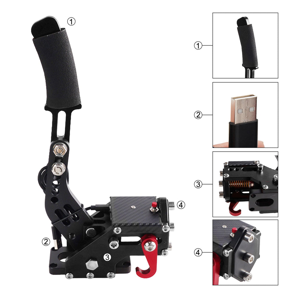 14-Bit G29 Handbrake Pedal Kit USB 3.0 Compatible PS4 PS5 Racing Simulation