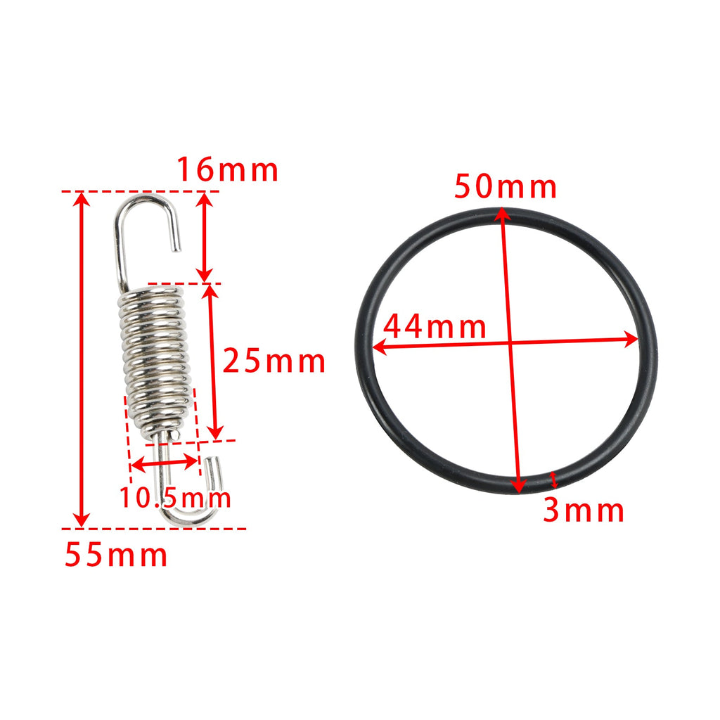 2 Pack 55mm Exhaust Spring with O Rings Compatible with SX250 250SX 1999-2021