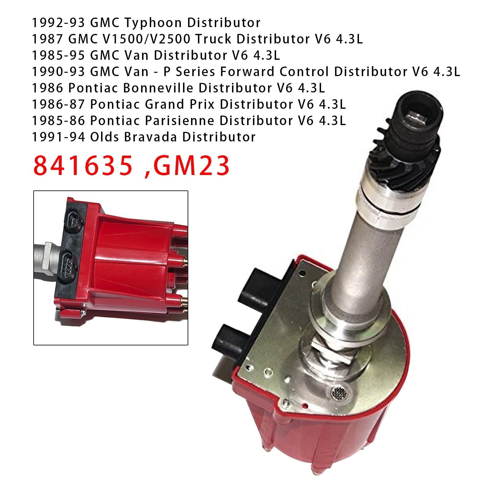 1995 GM Jimmy S-15 Vertical Towers Distributor 841635 GM23 High Performance Ignition