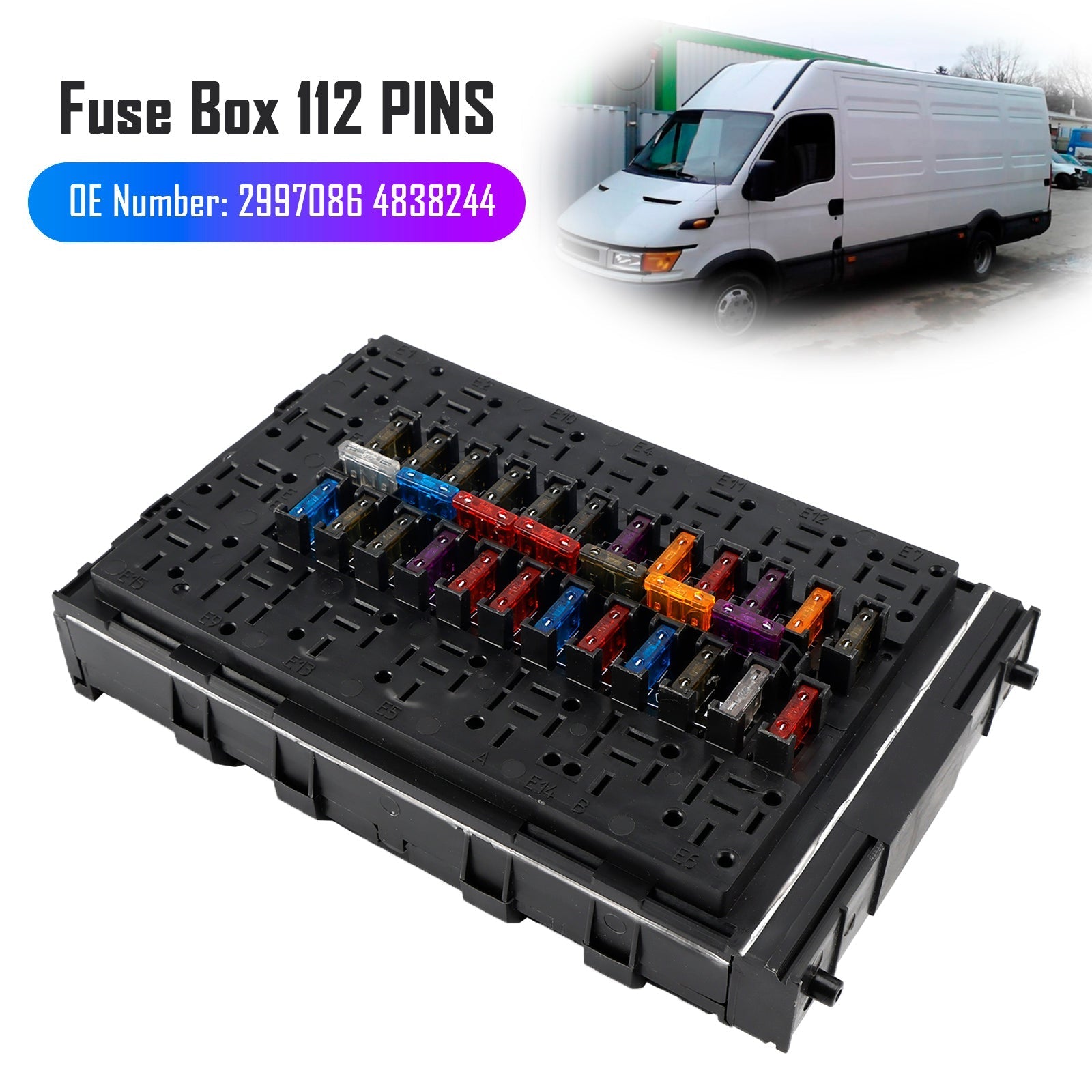 Iveco Daily II III Bus Fuse Panel 4838244 2997086 1989 to 2006