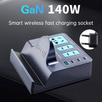 140W Smart Wireless Quick Charge Socket PD100W Laptop QC Fast Charging Mobile Phone Charger EU Plug