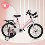16 and 18 Inch Children's Bicycle with Balance Wheels, Rear Rack and Cargo Basket