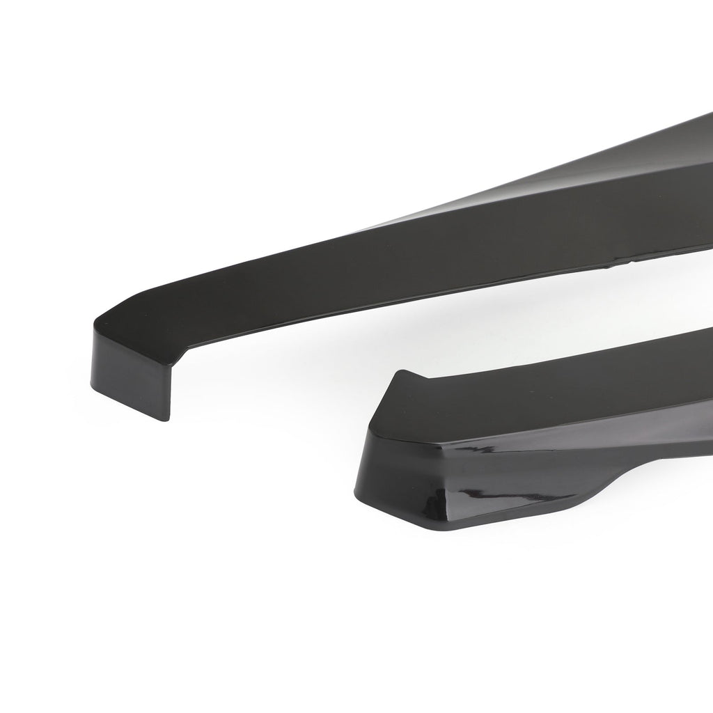 19" Gloss Black Universal Rear Bumper Splitter Diffuser Fin Canard Spoiler Lip Valence Generic