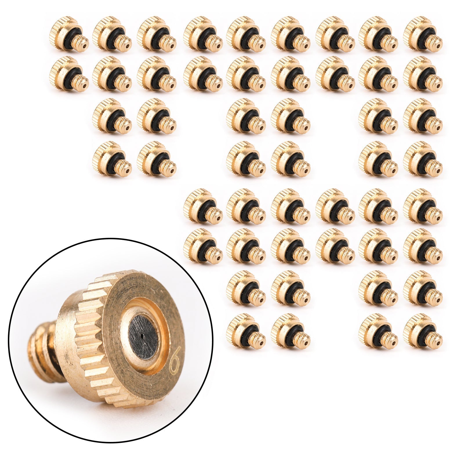 0.012" Brass Cooling System Mist Nozzles Water Sprayer 20/50 Pack