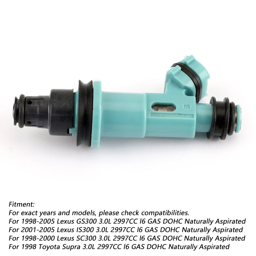 Single Fuel Injector 23250-46090 Compatible with Toyota Supra Lexus GS300 SC300 IS300 3.0L