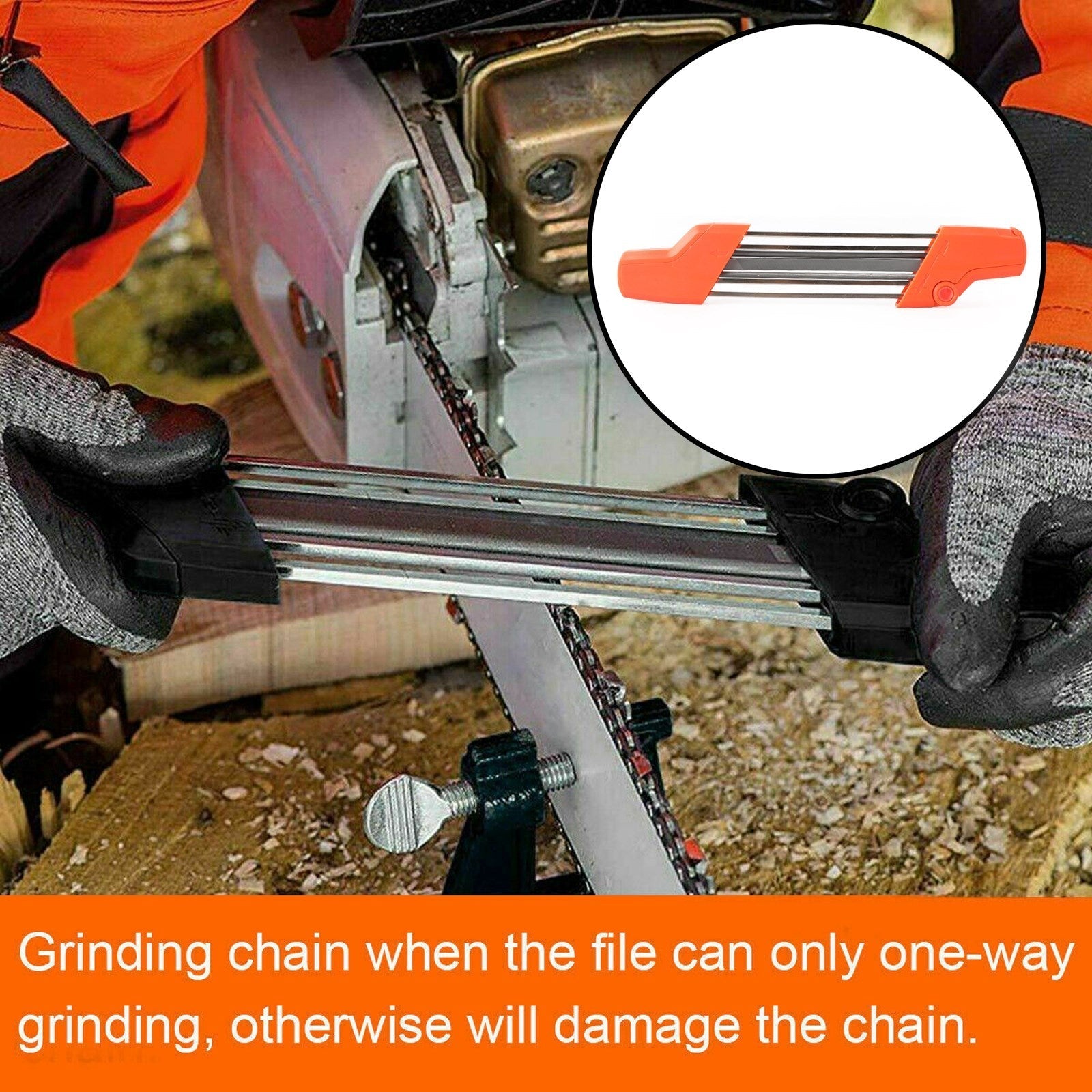 Dual Purpose Chainsaw File Sharpener Kit 5.5mm 7/32" Compatible with Stihl 3/8"P 404"