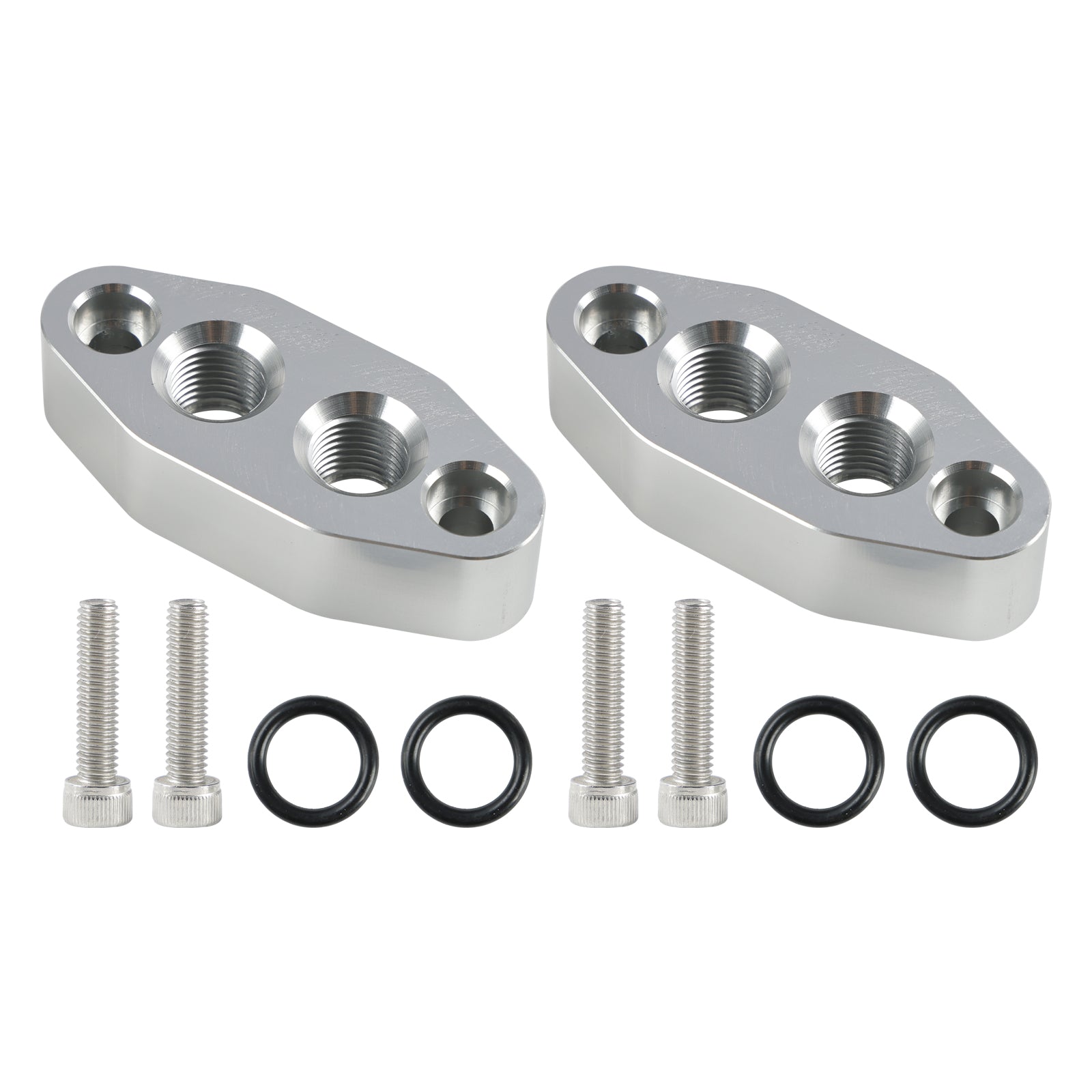LS Engine Oil Cooler Adapter -6AN ORB Ports Pair In/Out Sandwich Plate 2 Pack