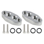 2 Pack LS1 LS2 LS3 LSX Oil Cooler Sandwich Plate -6AN ORB Inlet Outlet Adapter