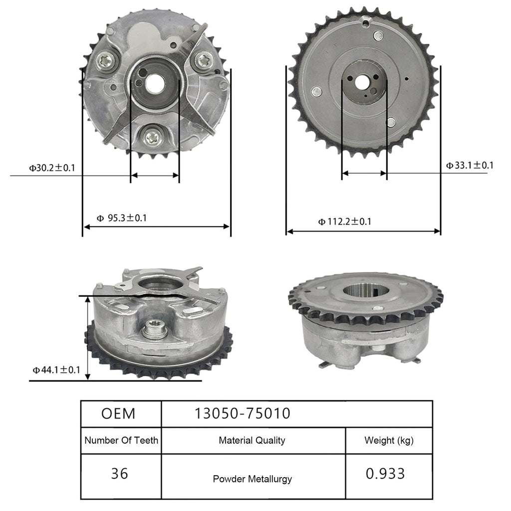 Camshaft Timing Gear 13050-75010 Toyota Tacoma 2005-2012 4Runner 2010 2TR Engine 2.7L