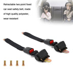 2 Pack Universal Car Safety Seat Belt Buckles 2-Point Retractable Adjustable Generic Fit