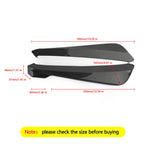 19 Inch Rear Bumper Canard Fin Splitter Diffuser Valence Spoiler Lip Carbon Fiber Generic