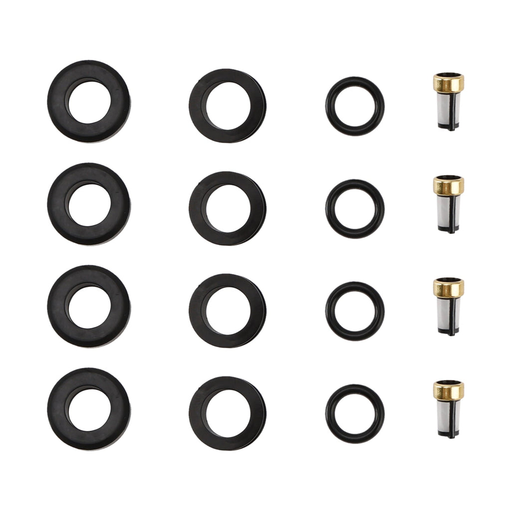 Mazda RX-7 FC 13B Rotary Fuel Injector O-Ring Seal Filter 4-Piece Set 1986-1991