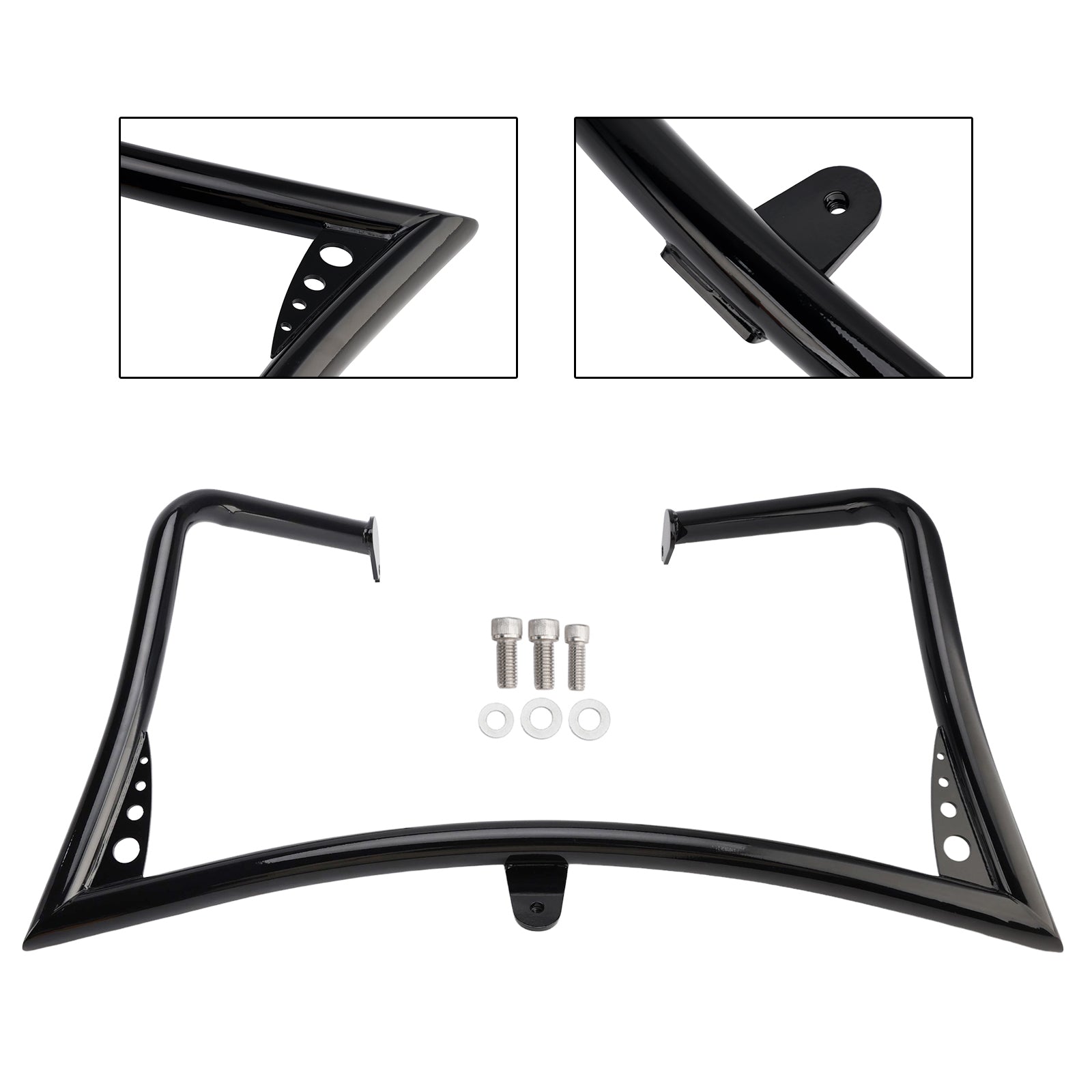 1997-2008 FLHTCU Ultra Classic Electra Glide Black Engine Bumper Guard Anti-Crash Frame Protector