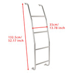 4-Step Stainless Steel Side Step Ladder for 1997-2024 GMC Savana 1500/2500/3500