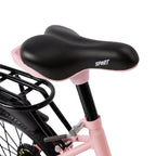 18 Inch Children's Bicycle with Training Wheels and Cargo Rack in Pink