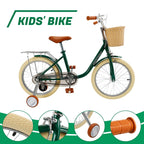 18 Inch Children's Bike for Boys and Girls Ages 7-9 with Front Basket