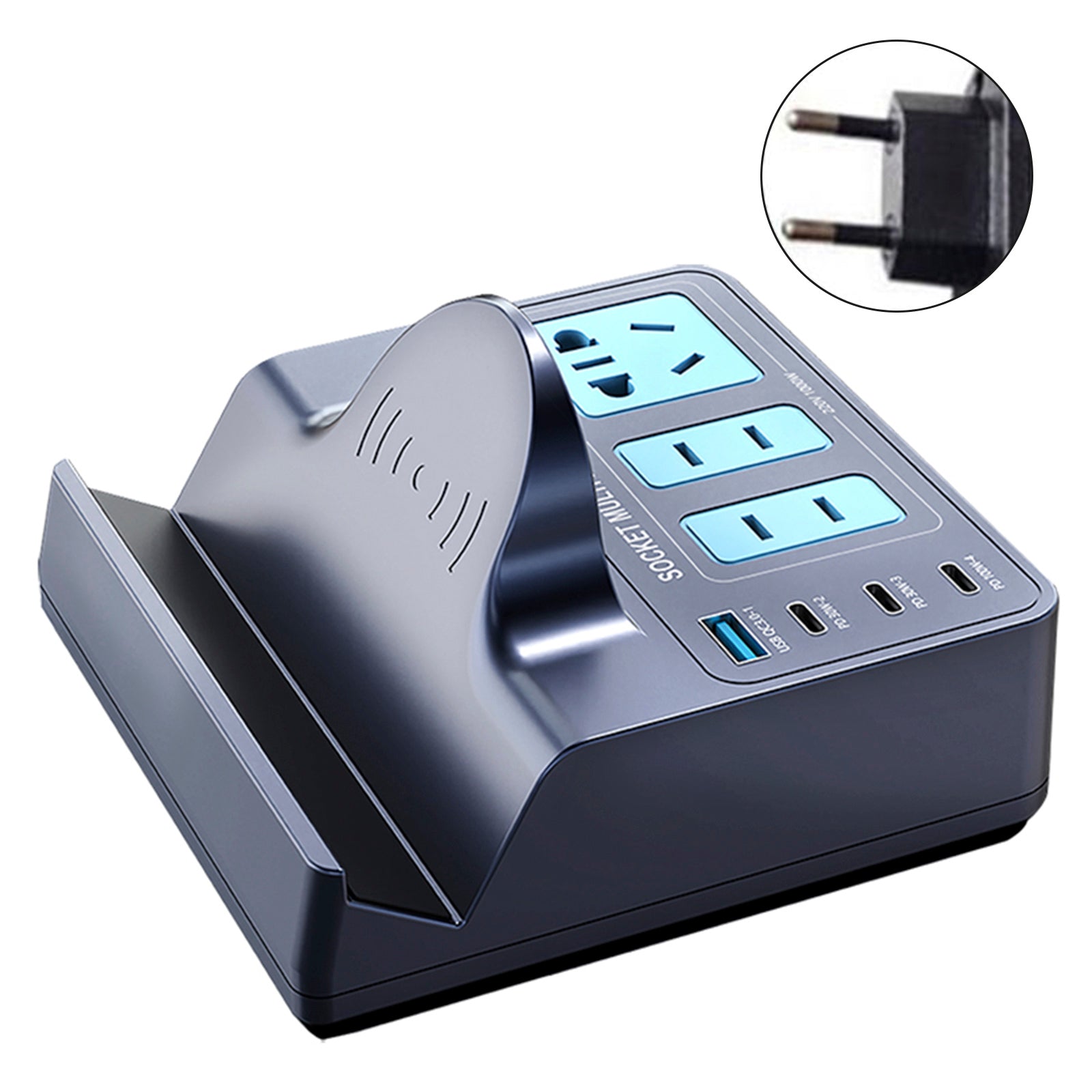 140W Smart Wireless Quick Charge Socket PD100W Laptop QC Fast Charging Mobile Phone Charger EU Plug