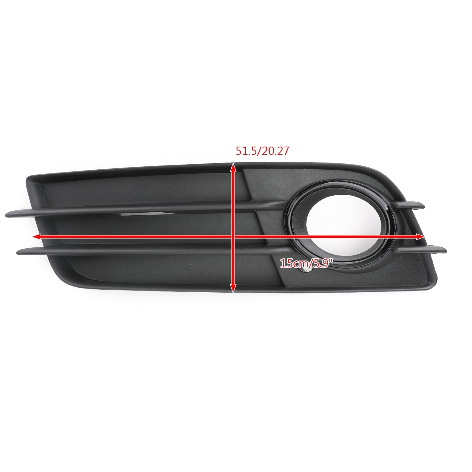 Front Bumper Fog Light Grille Cover Black For Audi A4 S4 S-LINE 2008 2009 2010 2011 2012 Pair