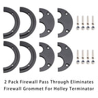 Holley Terminator Firewall Passage Adapter 2 Pack - Grommet-Free Installation System