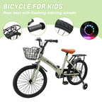 18 inches Kid's Bicycle BMX Child Bike for Ages 7-9 Years with auxiliary wheels