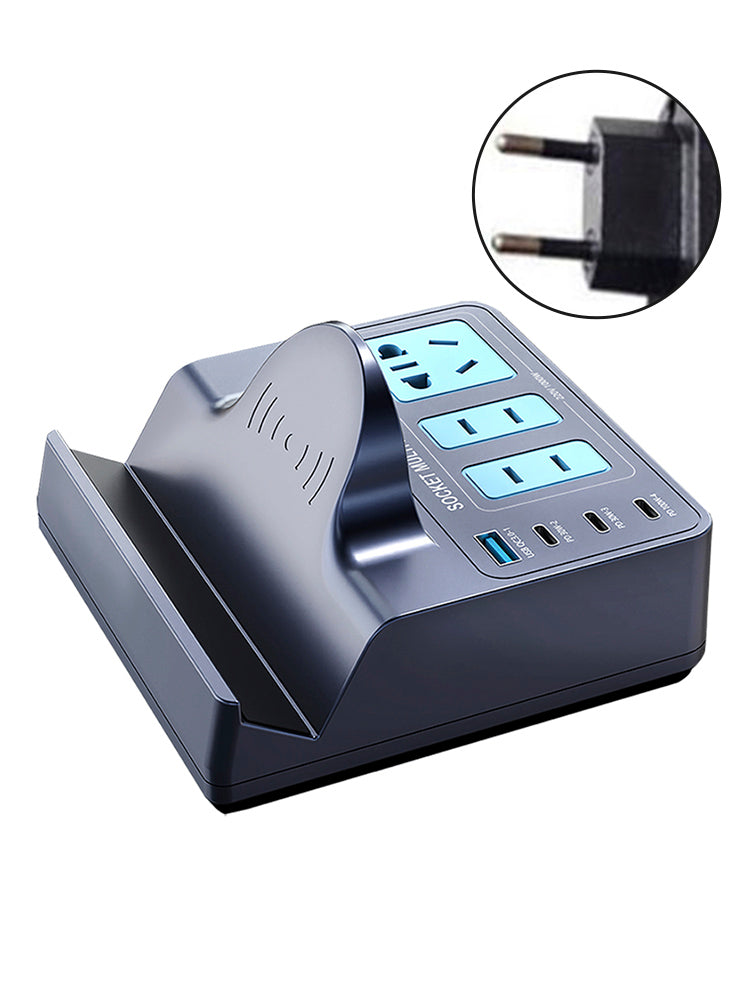 140W Fast Charging Smart Socket with Wireless PD100W Technology Notebook and Smartphone Charger EU Plug