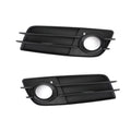 2 X Front Bumper Black Fog Light Grille Cover For Audi A4 S-LINE S4 2008-12 Generic